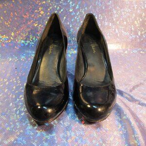 Cole Haan Black patent Leather pumps Size 6.5B, very comfortable, stiletto heels